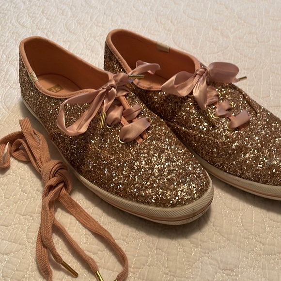 kate spade Shoes - Glittery Rose Gold Women's Sneakers